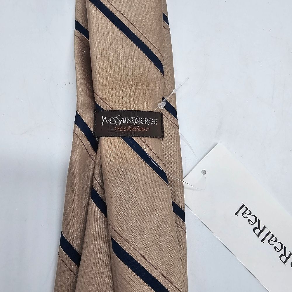 YSL Vintage 1980's Stripe TieYSL Vintage 1980's Stripe Tie - Picture 3 of 9